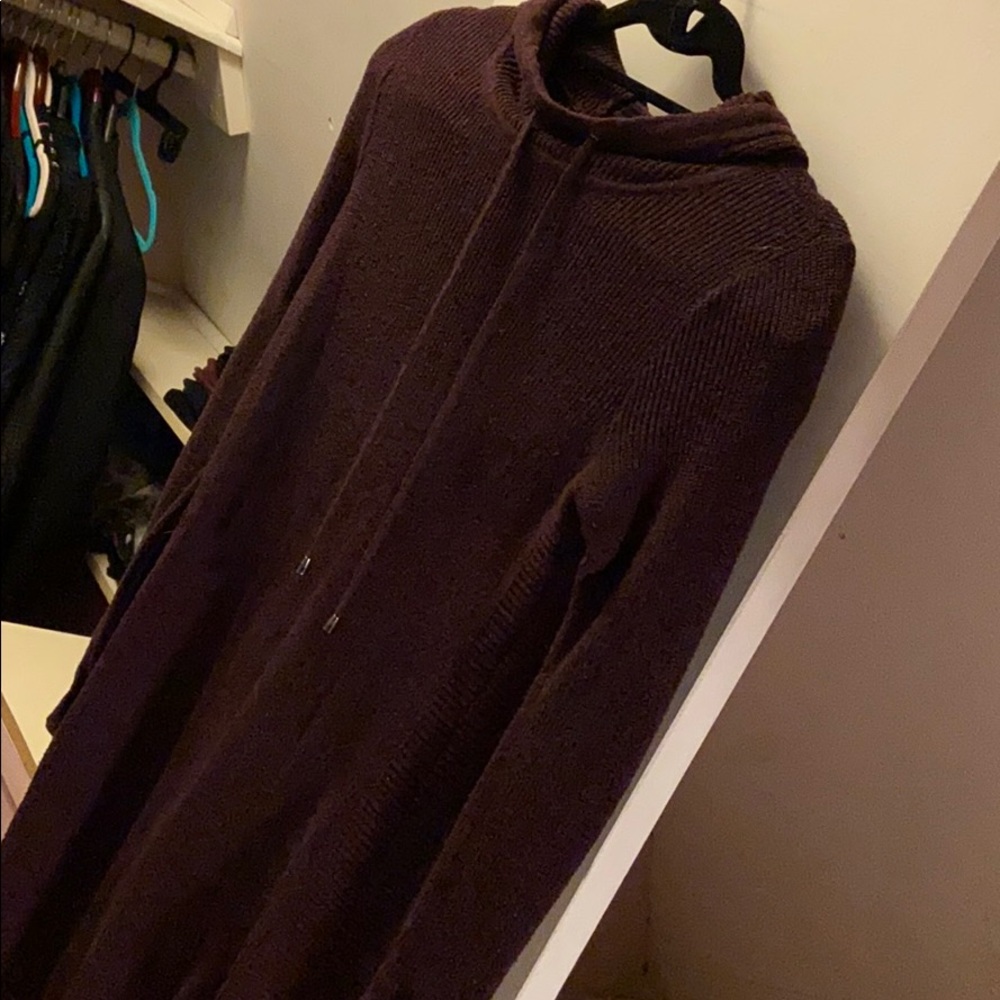 Lightly Fitted Brown Sweater Dress